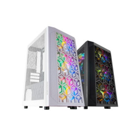 MARSGAMING CASE MICRO-ATX MCMESH BLACK U-COOLING, 3XFRGB FAN, 360 MESH