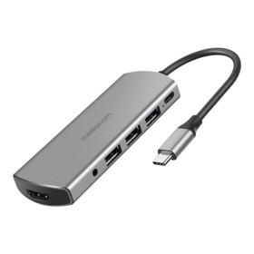 MEDIACOM MD-C309 - Docking station in allumnio- USB-C 3b usb3.0  - HDMI