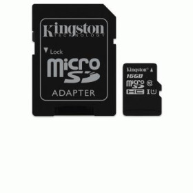 MICRO SECURE DIGITAL 16GB SDCS/16GB CLASS10 UHS-I 80MB/S + ADATTATORE CANVAS SELECT KINGSTON