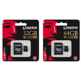 MICRO SECURE DIGITAL 32GB SDCR/32GB CLASS10 U3 UHS-I V30 A1 + ADAPT READ:100MB/S WRITE:70MB/S CANVAS REACT KINGSTON