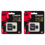 MICRO SECURE DIGITAL 32GB SDCR/32GB CLASS10 U3 UHS-I V30 A1 + ADAPT READ:100MB/S WRITE:70MB/S CANVAS REACT KINGSTON