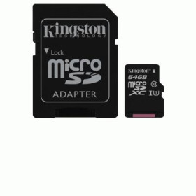 MICRO SECURE DIGITAL 64GB SDCS2/64GB CLASS10 UHS-I 100MB/S + ADATTATORE CANVAS SELECT PLUS KINGSTON
