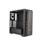 MIDI TOWER COOLER MASTER  MASTERBOX MB510L RED 7SLOT 2X3.5 4X2.5 2XUSB3.0 NO ALIM WINDOWED