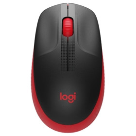 MOUSE LOGITECH RETAIL M190 FULL SIZE WIRELESS USB 3 TASTI OTTICO 1000DPI NERO-ROSSO