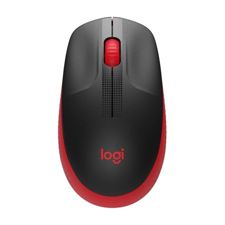 MOUSE LOGITECH RETAIL M190 FULL SIZE WIRELESS USB 3 TASTI OTTICO 1000DPI NERO-ROSSO