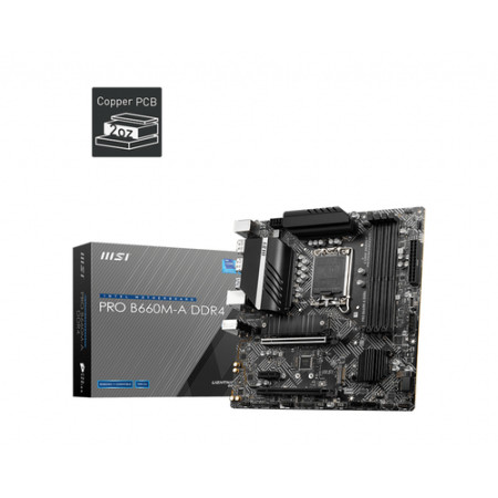 MSI PRO H610M-G DDR4, LGA 1700, 2DDR4, 1PCI-Ex16, 2M2, 4SATA3