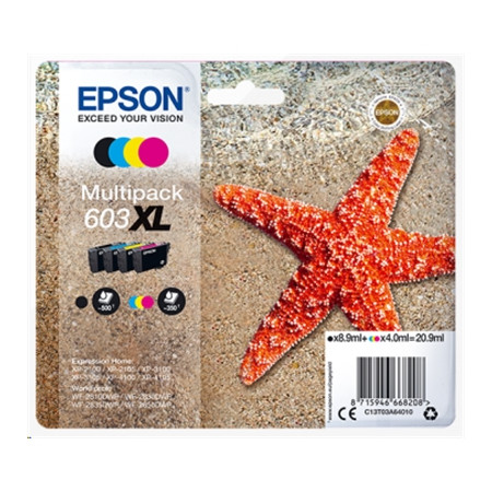 MULTIPACK EPSON  "STELLA MARINA" 603XL 4COL X XP-2100/XP-3100/XP-4100 - WF-2810DWF/WF-2830DWF/WF-2850DWF