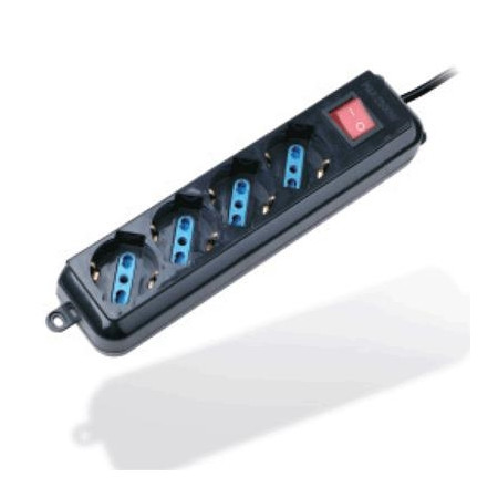 MULTIPRESA X UPS ATLANTIS A 4P SCHUKO/ITA BIPASSO - SPINA IEC/VDE +INTER. - P011-SL3004P-B NERA EAN  -GAR.2 ANNI-