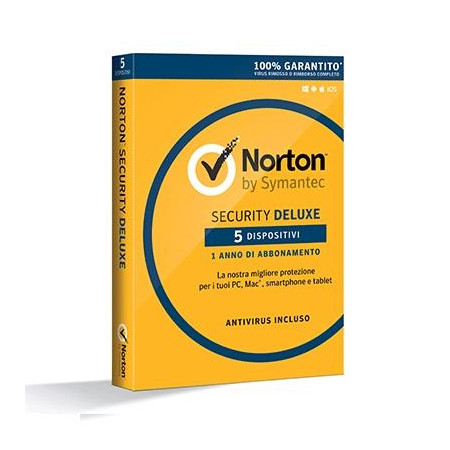 NORTON 360 Deluxe 2024 - 5 DISPOSITIVI WINDOWS/MAC/ANDROID/IOS