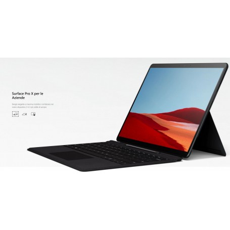 Microsoft Surface Pro X - Tablet - SQ1 3 GHz - Windows 10 Home - 8 GB RAM - 128 GB SSD - 13" touchscreen 2880 x 1920 - Qualcomm