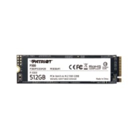 PATRIOT SSD P300 512GB M2 2280 PCIE GEN3, 1700MBS/1200MBS R/W