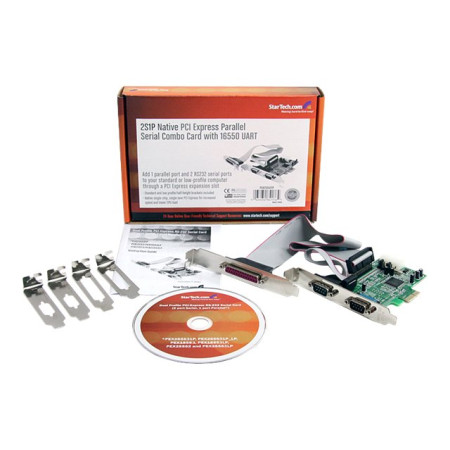 Scheda combo seriale RS232 parallela PCI Express nativa 2S1P con 16550 UART