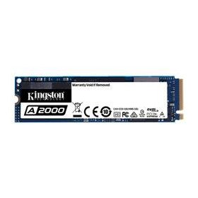 SSD M.2(2280) 1000Gb A2000 Kingston PCIe per NVMe Gen 3.0 x 4 linee Velocità in lettura 2200MB/s e 2000MB/s in scrittura