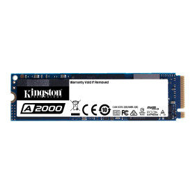 SSD M.2(2280) 1000Gb A2000 Kingston PCIe per NVMe Gen 3.0 x 4 linee Velocità in lettura 2200MB/s e 2000MB/s in scrittura