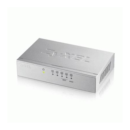 SWITCH 5P LAN 10/100M ZYXEL ES-105AV3-EU0101F V3 AUTO MDI/MDI-X DESKTOP METAL CASE 3P QOS -GARANZIA 5 ANNI--