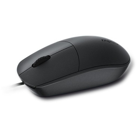 Rapoo N100 - Mouse - per destrorsi e per sinistrorsi - ottica - cablato - nero