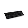 TASTIERA USB ATLANTIS P013-KB620 MULTIMEDIALE NERA RETROILLUMINATA CON LED BIANCO- 4 TASTI RAPIDI