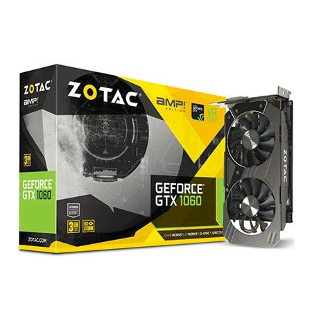 ZOTAC nVIDIA GTX 1060 AMP! EDITION 3Gb DDR5 PCIE3.0 DVI HDMI 3XDP DUAL-SLOT ATTIVA GARANZIA 2+3 ANNI