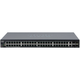 Switch L3 Cisco SG350X-48 con 48 porte Gigabit Ethernet (GbE), 2 x 10 G combinate + 2 x SFP+, protezione limitata a vita (SG350