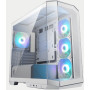 MSI MAG PANO M100R PZ WHITE Case PC Micro-ATX - 3 ventole ARGB da 120mm a lama inversa e 1 ventola ARGB da 120mm con Hub, Suppo
