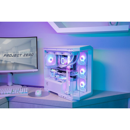 PC Gaming ZERO Project i5-14400F Liquid cooled MB B760M, 32Gb DDR5 6400 RGB W , nVidia 4060 8Gb W, Alim 750, SSD 500Gb